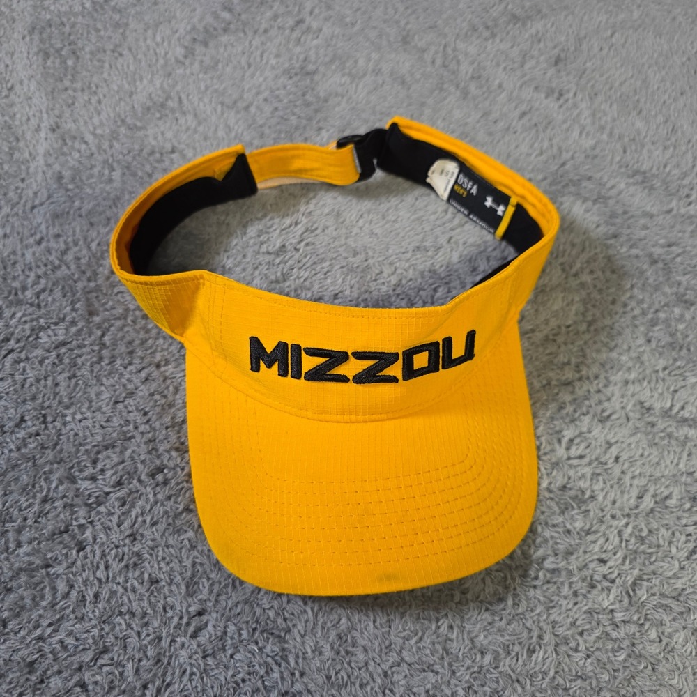 Under Armour Mens OSFA Visor Gold Mizzou Tigers Ripstop Adjustable Hat
